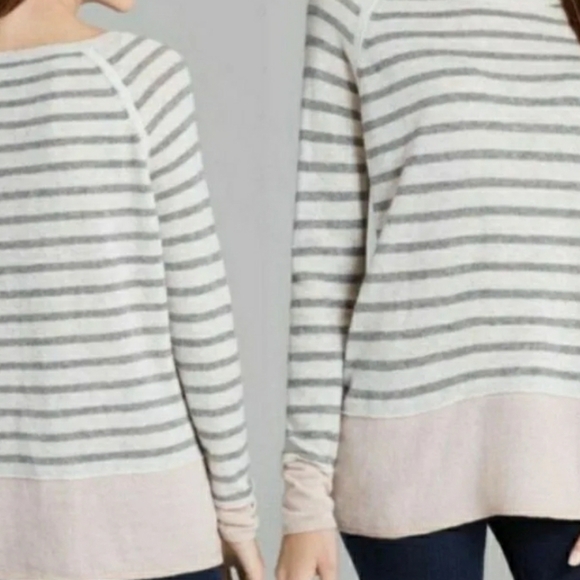 Vince Cashmere Sweater Stripe XS Gray - Picture 7 of 7